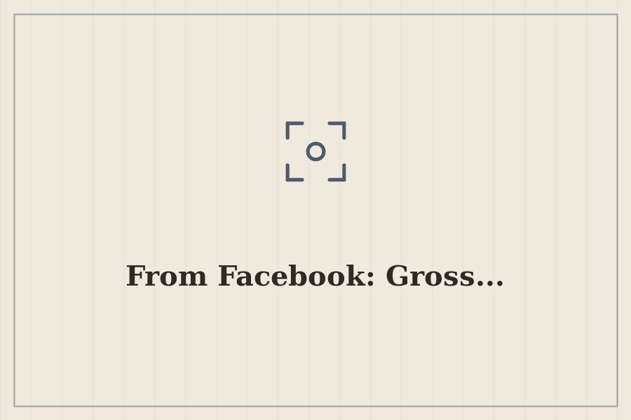 From Facebook: Gross... — cover