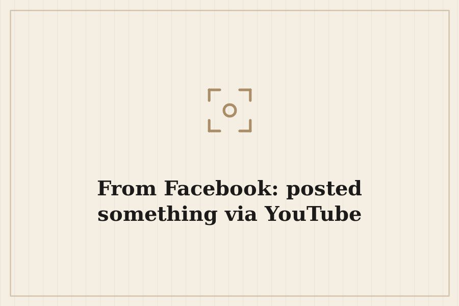 From Facebook: posted something via YouTube — cover