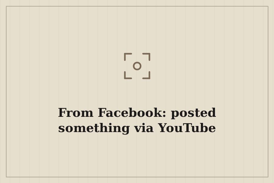 From Facebook: posted something via YouTube — cover