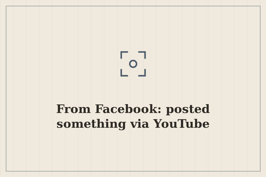 From Facebook: posted something via YouTube — cover