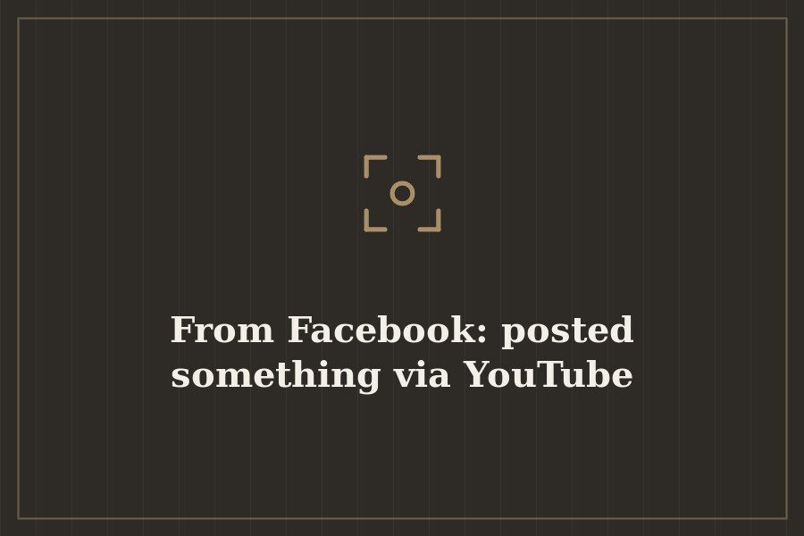 From Facebook: posted something via YouTube — cover
