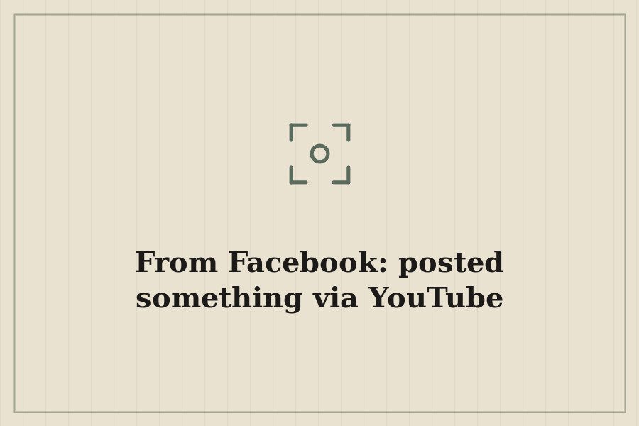 From Facebook: posted something via YouTube — cover