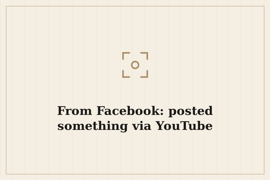 From Facebook: posted something via YouTube — cover