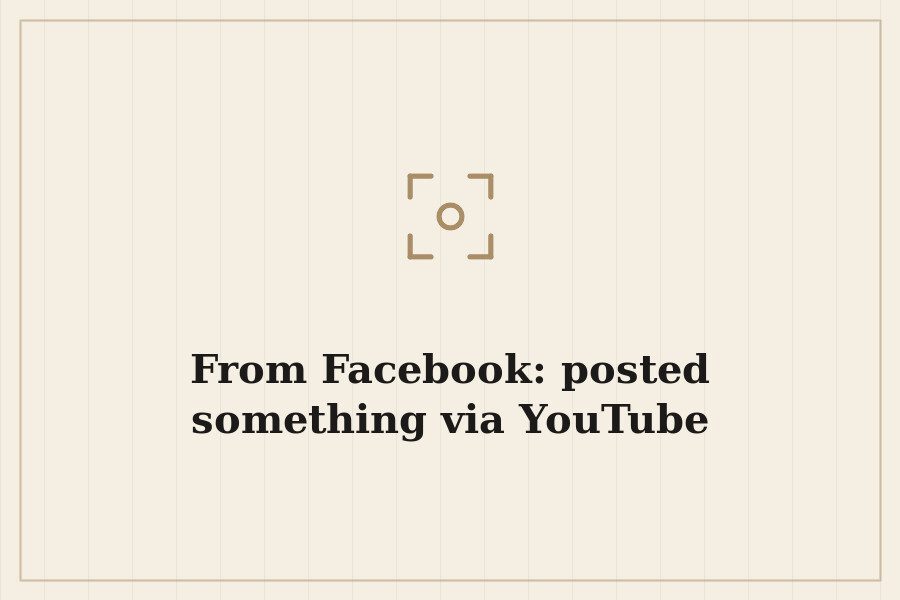 From Facebook: posted something via YouTube — cover