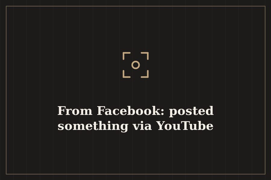 From Facebook: posted something via YouTube — cover