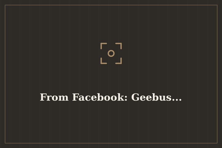 From Facebook: Geebus... — cover